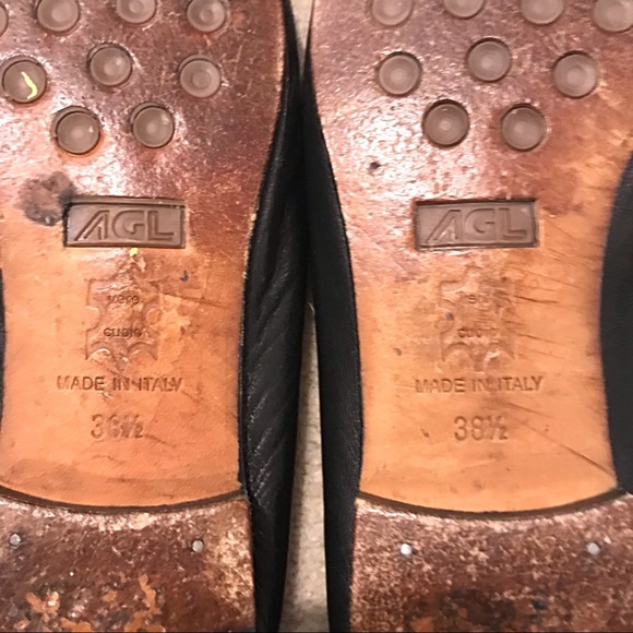 Attilio Giusti Black Leather Loafer Mules - Picture 7 of 7